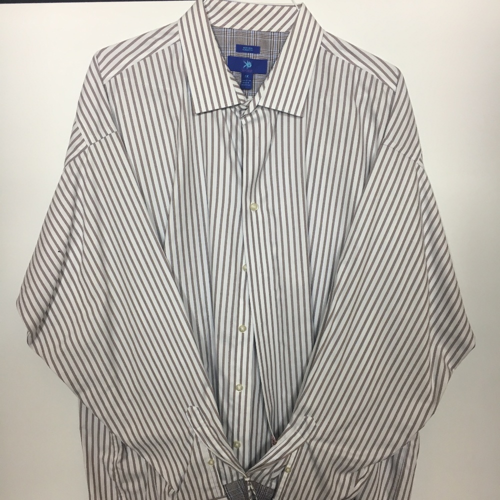 Egara - Button Up - Brown/ White - 3X